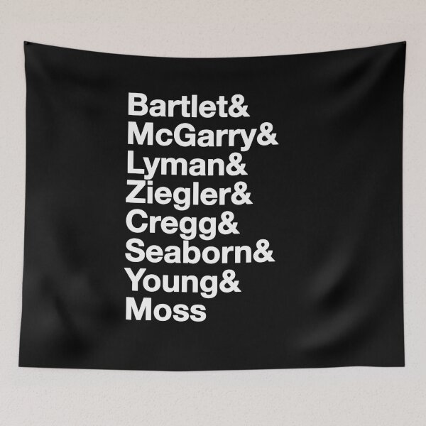Item preview, The West Wing Characters Shirt Names White designed and sold by baranskini.