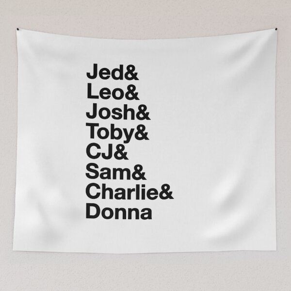 Item preview, The West Wing Characters Shirt Names  designed and sold by baranskini.