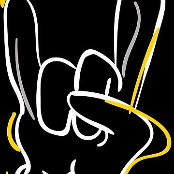 Artwork thumbnail, Horn Rocking Hand - Fuzz Rocker white by taste-with-it