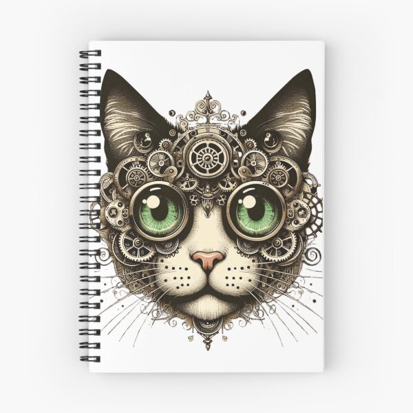 Item preview, Vintage Steampunk Cat Face designed and sold by HeadTurningArt.