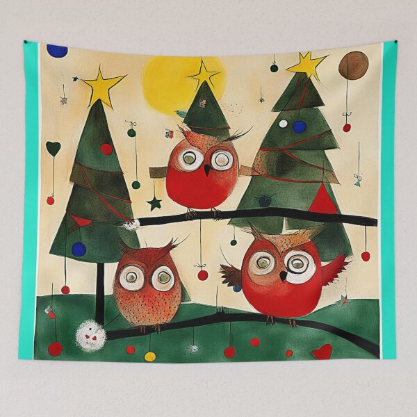 Item preview, THREE RED OWLETS designed and sold by Owl-o-the-wisp.