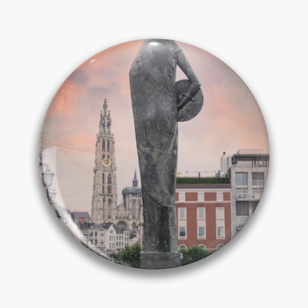 Item preview, Minerva Statue on cobblestone bridge in Antwerp City designed and sold by CameliaC.