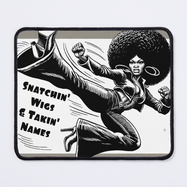 Item preview, Snatchin' Wigs & Takin' Names - 70s Blaxploitation designed and sold by ShePrompts.