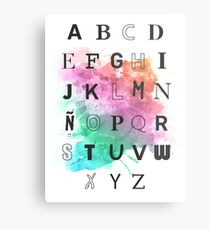 Typography Metal Print