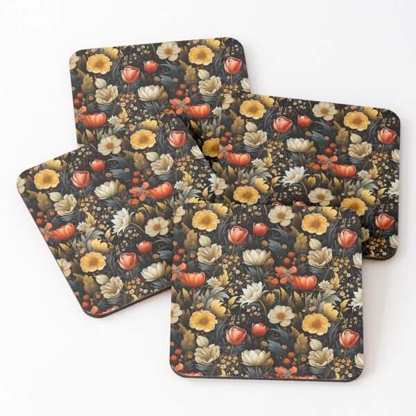 Item preview, Warm Colored Vintage Blooming Flowers designed and sold by caseyrenz.