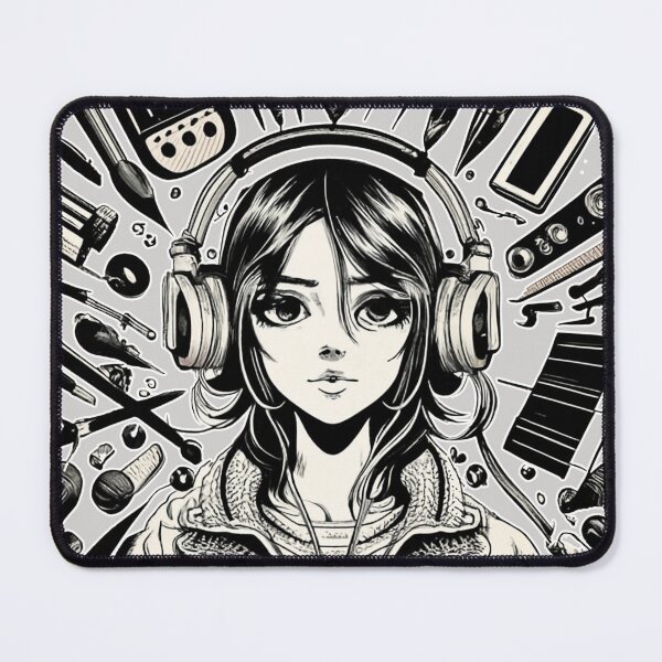 Item preview, pencil style, listening to music designed and sold by NotesForMusic.