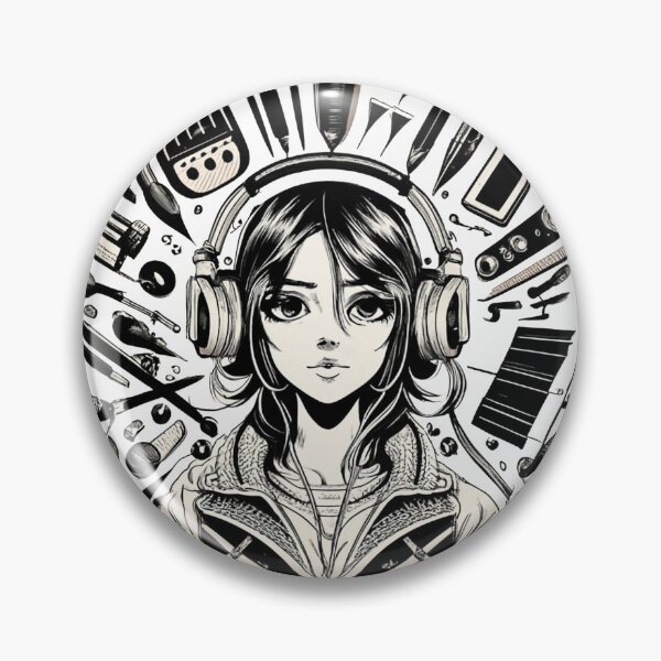 Item preview, pencil style, listening to music designed and sold by NotesForMusic.