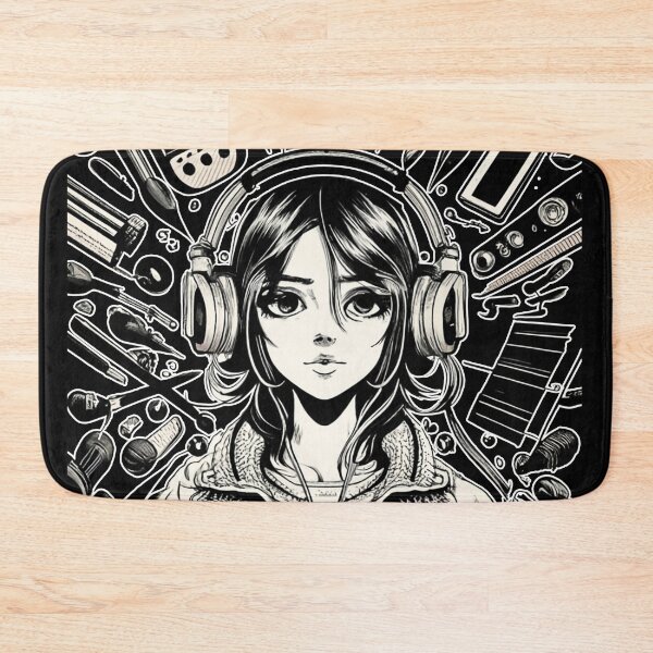 Item preview, pencil style, listening to music designed and sold by NotesForMusic.
