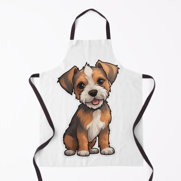 Item preview, Whimsical Terrier Bliss - Happy Cartoon Dog Sitting designed and sold by PureGlee.