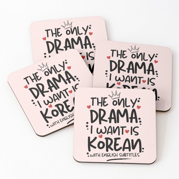 Item preview, The Only Drama I Want Is Korean With English Subtitles Funny- Pink designed and sold by droolingdreams.