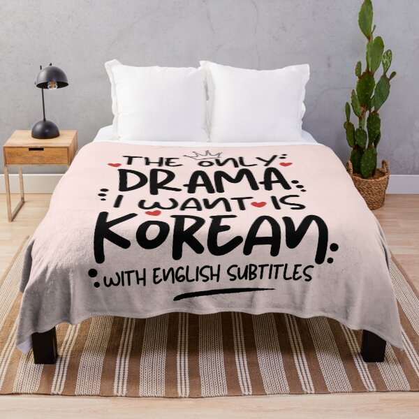 Item preview, The Only Drama I Want Is Korean With English Subtitles Funny- Pink designed and sold by droolingdreams.