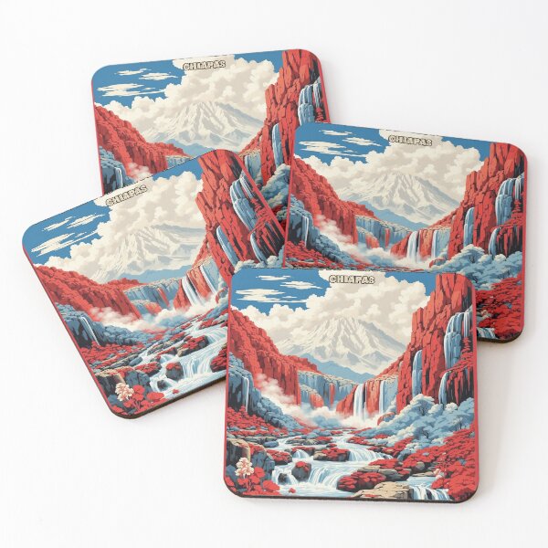 Item preview, Cascadas Las Nubes Chiapas Mexico Vintage Poster designed and sold by TravelersGems.
