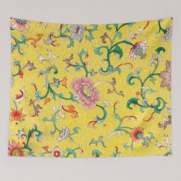 Item preview, Vintage Chinese Floral Ornament Illustration designed and sold by Wander-Wave.