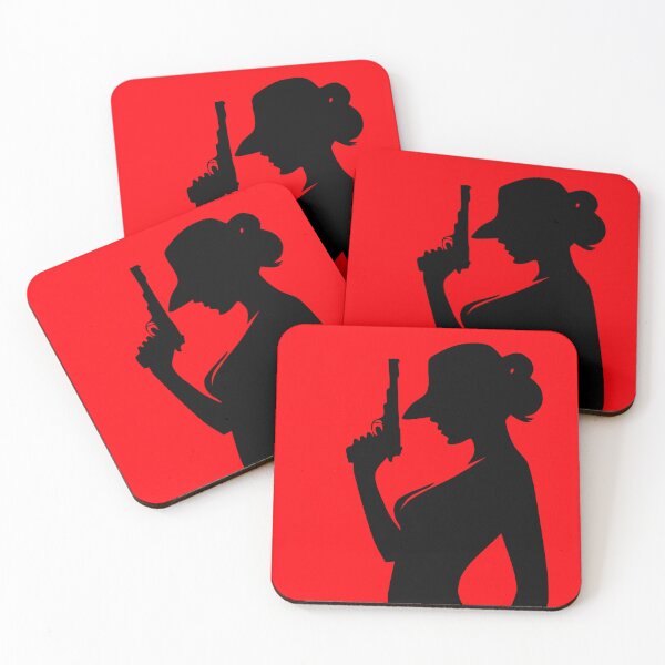 Item preview, Sexy Spy Secret Agent Woman Silhouette Femme Fatale designed and sold by Que Padre!.