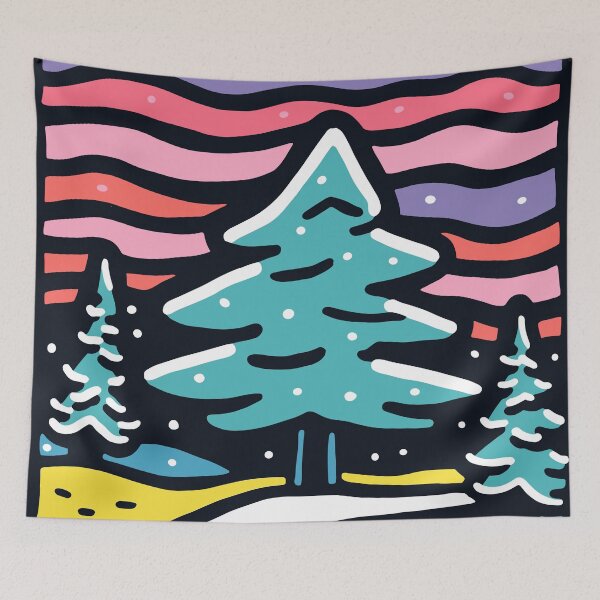 Item preview, Cartoon Winter Forest designed and sold by TheHellSong.