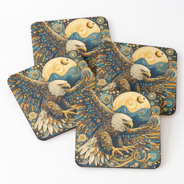 Item preview, Wedge Tailed Eagle in Gustav Klimt Style Art designed and sold by OzzFrequency.