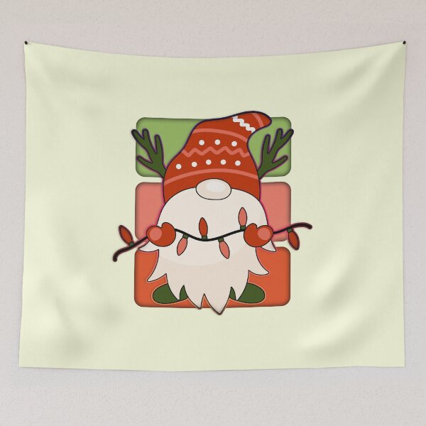 Item preview, Christmas Gnome Holding Christmas Lights designed and sold by franktact.