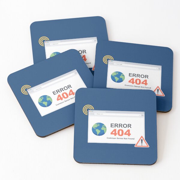 Item preview, Error 404: Common Sense Not Found - Funny Computer Programmer Joke designed and sold by hadleyfoo.