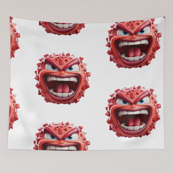 Item preview, Angry face emoticon icon designed and sold by MiraCleAI.