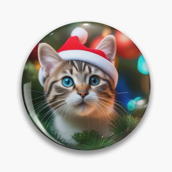 Item preview, Christmas and the santa cat- Meow! designed and sold by Sparkdesigner2.
