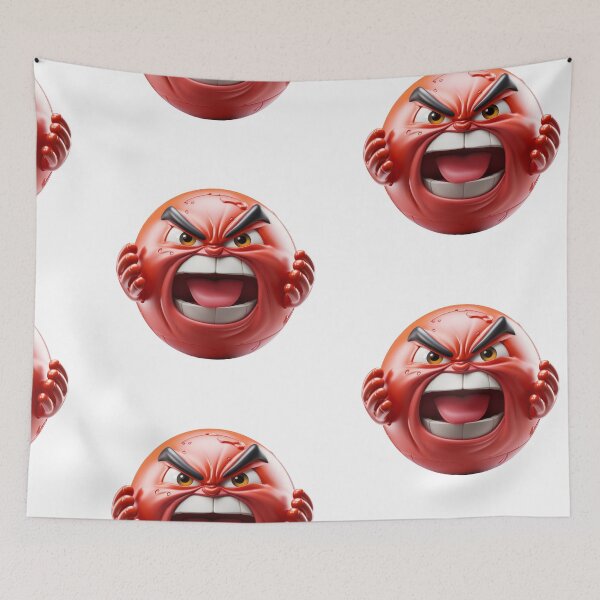 Item preview, Angry face emoticon icon designed and sold by MiraCleAI.