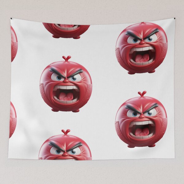 Item preview, Angry face emoticon icon designed and sold by MiraCleAI.