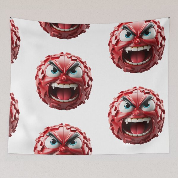 Item preview, Angry face emoticon icon designed and sold by MiraCleAI.