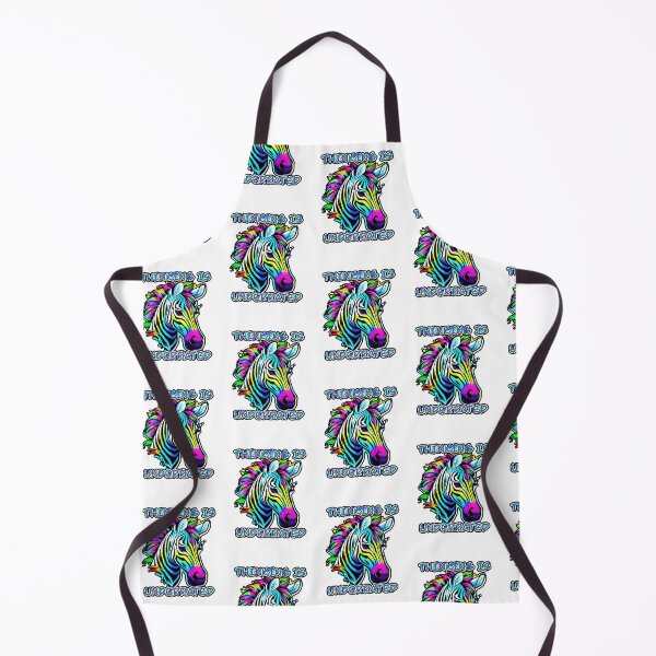 Item preview, Thinking Is Underrated Rainbow Zebra Black Outline Sticker and Shirt Design by Zeesdesign on Redbubble designed and sold by ZEESDESIGN.