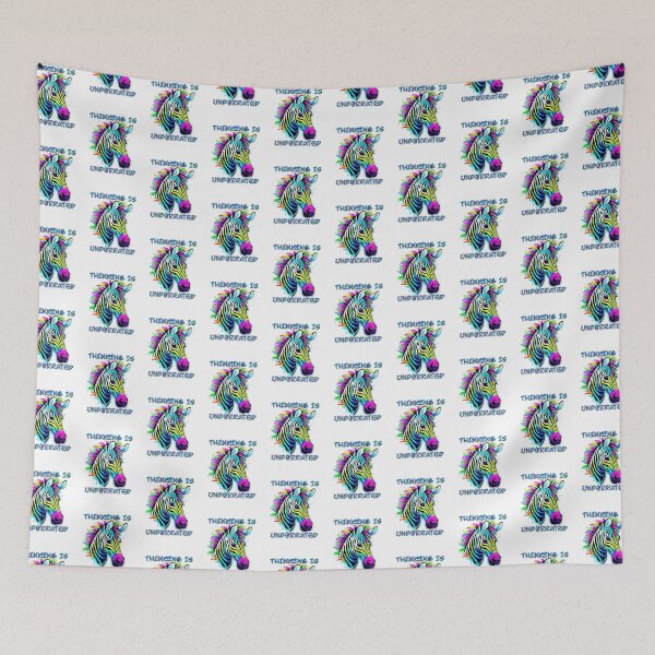 Item preview, Thinking Is Underrated Rainbow Zebra Sticker and Shirt Design by Zeesdesign on Redbubble designed and sold by ZEESDESIGN.