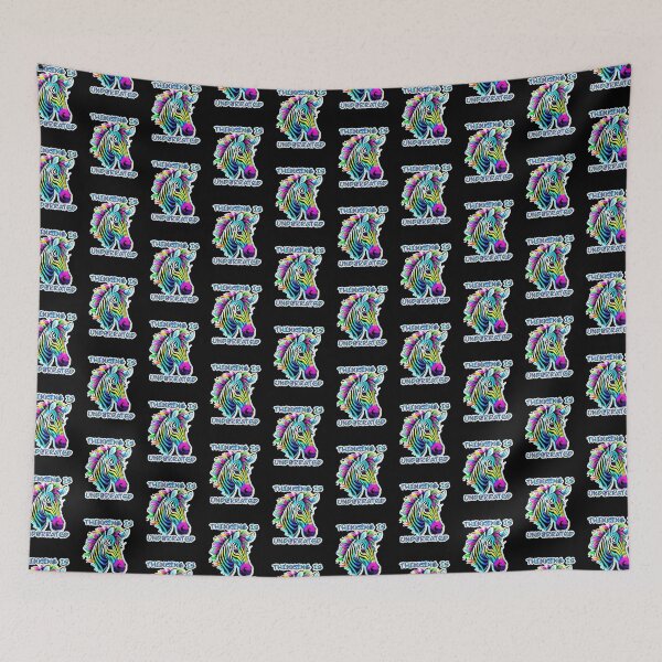 Item preview, Copy of Thinking Is Underrated Rainbow Zebra Sticker and Shirt Design by Zeesdesign on Redbubble designed and sold by ZEESDESIGN.