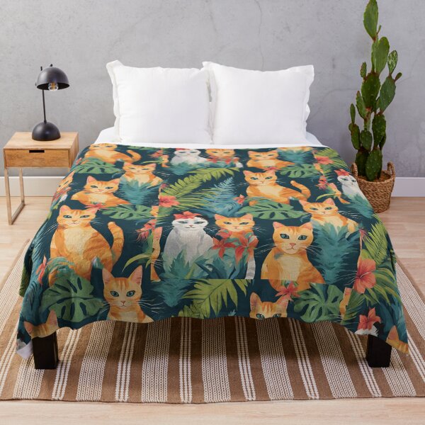 Item preview, Cat Hawaiian Shirt Pattern Vintage Color Illustration Design designed and sold by EarthArtDesigns.