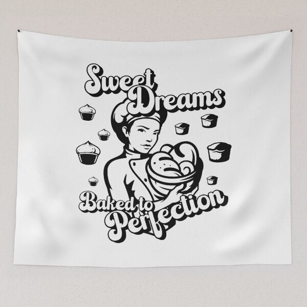Item preview, Sweet Dreams Baked to Perfection - Pastry Chef, Baker, and Cupcake Lovers (Black Design) designed and sold by Spiprinto.