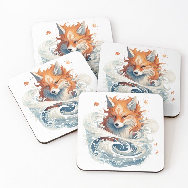 Item preview, Elemental Water Fox - Mystical Serenity designed and sold by ObjCrea123.