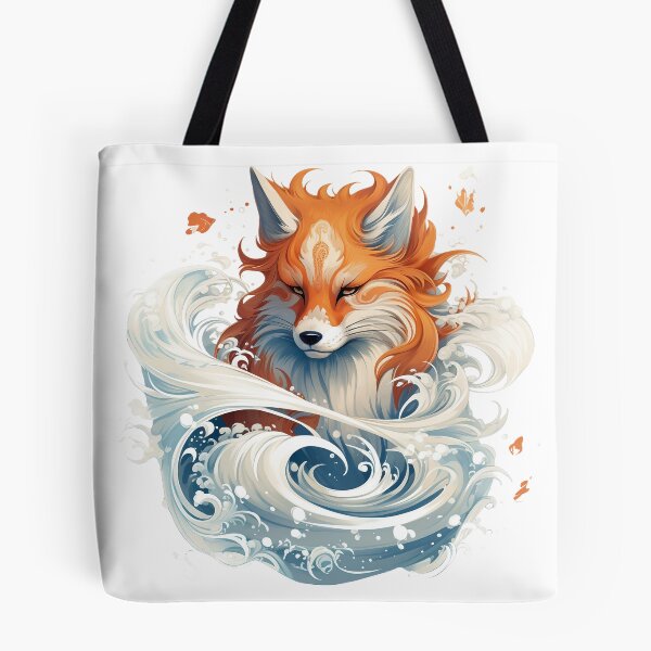 Item preview, Elemental Water Fox - Mystical Serenity designed and sold by ObjCrea123.