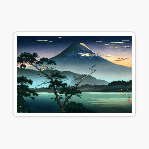 Item preview, Tsuchiya Koitsu - Mount Fuji evening view from Lake Sai designed and sold by ArtExpression.