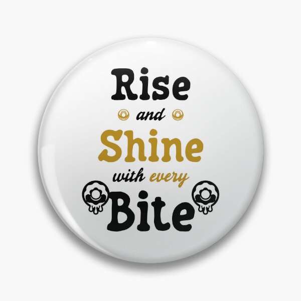 Item preview, Rise and Shine with Every Bite - Doughnut/Donut and Bakery/Pastry Lovers (Black and Yellow Design) designed and sold by Spiprinto.