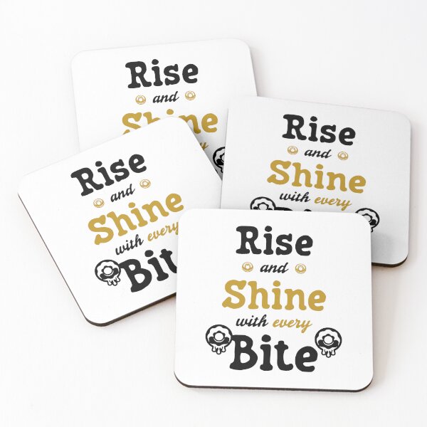 Item preview, Rise and Shine with Every Bite - Doughnut/Donut and Bakery/Pastry Lovers (Black and Yellow Design) designed and sold by Spiprinto.
