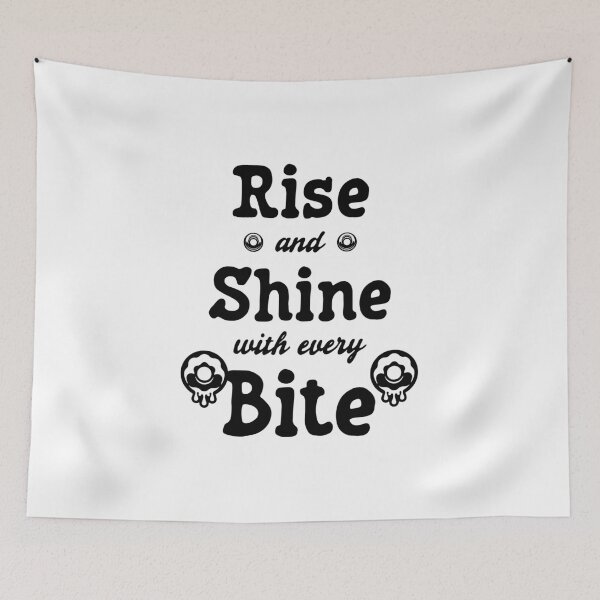 Item preview, Rise and Shine with Every Bite - Doughnut/Donut and Bakery/Pastry Lovers (Black Design) designed and sold by Spiprinto.