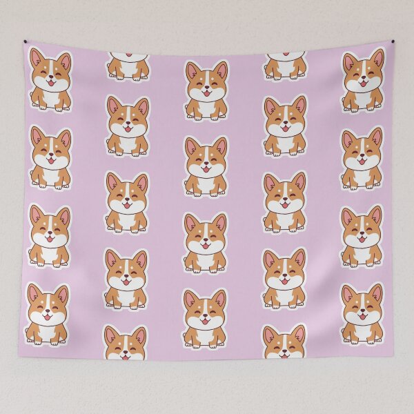 Item preview, Cute Kawaii Smiling Corgi designed and sold by SwanAndStone.