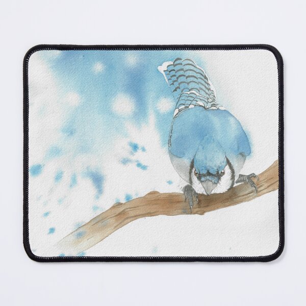 Item preview, Blue jay bird watercolor portrait designed and sold by L'Atelier Oranjade.