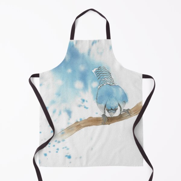 Item preview, Blue jay bird watercolor portrait designed and sold by L'Atelier Oranjade.