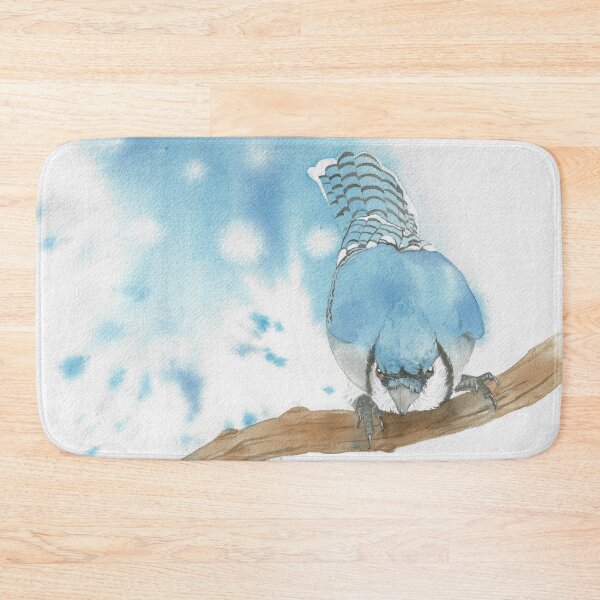 Item preview, Blue jay bird watercolor portrait designed and sold by L'Atelier Oranjade.