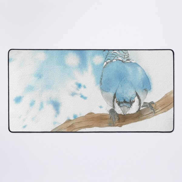 Item preview, Blue jay bird watercolor portrait designed and sold by L'Atelier Oranjade.