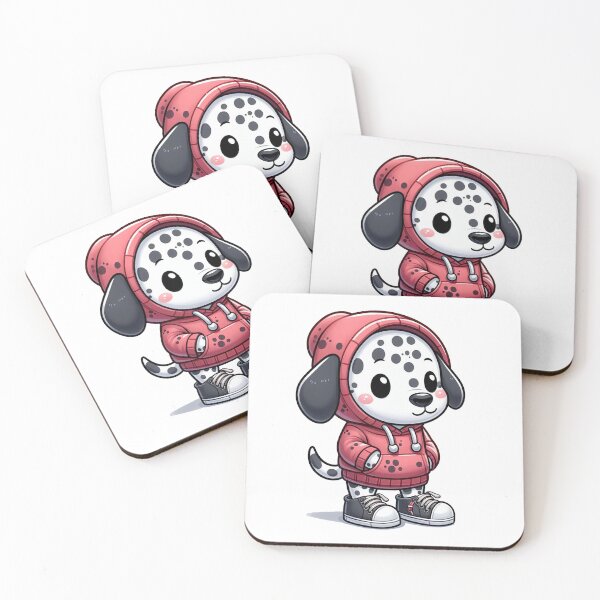 Item preview, dalmatian in red hoodie designed and sold by AxelBrook.