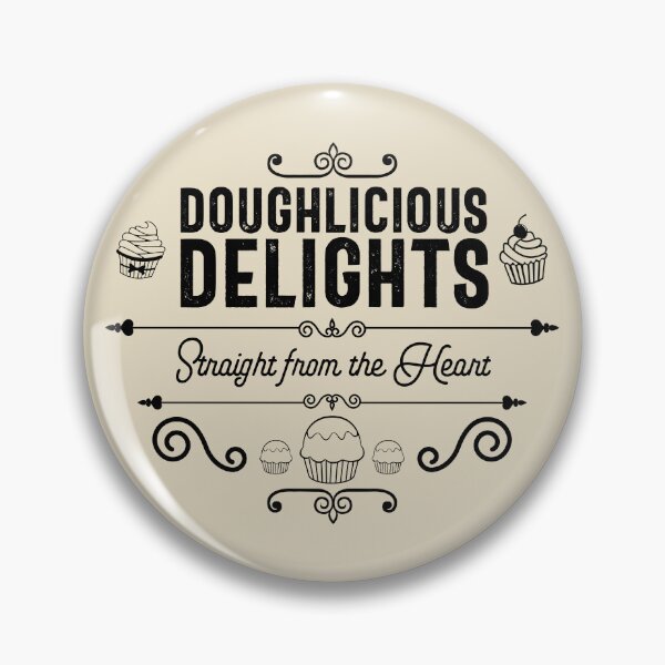 Item preview, Doughlicious Delights, Straight From the Heart - Bakery, Pastry, and Cupcake Lovers (Black Design) designed and sold by Spiprinto.