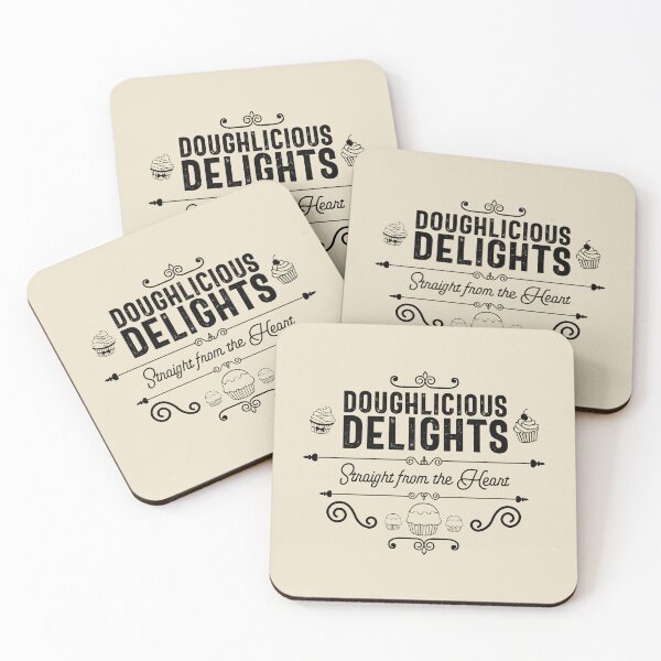Item preview, Doughlicious Delights, Straight From the Heart - Bakery, Pastry, and Cupcake Lovers (Black Design) designed and sold by Spiprinto.