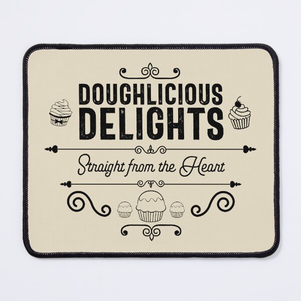 Item preview, Doughlicious Delights, Straight From the Heart - Bakery, Pastry, and Cupcake Lovers (Black Design) designed and sold by Spiprinto.