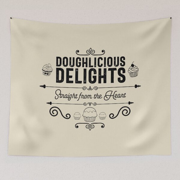Item preview, Doughlicious Delights, Straight From the Heart - Bakery, Pastry, and Cupcake Lovers (Black Design) designed and sold by Spiprinto.