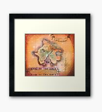 Neverland Map Framed Print