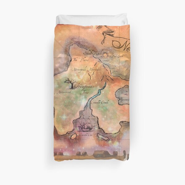 Neverland Map Duvet Cover